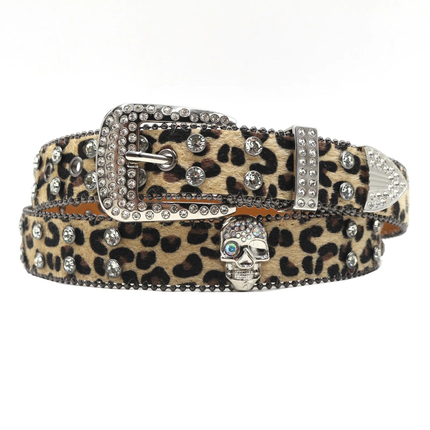 skull belt punk rock style