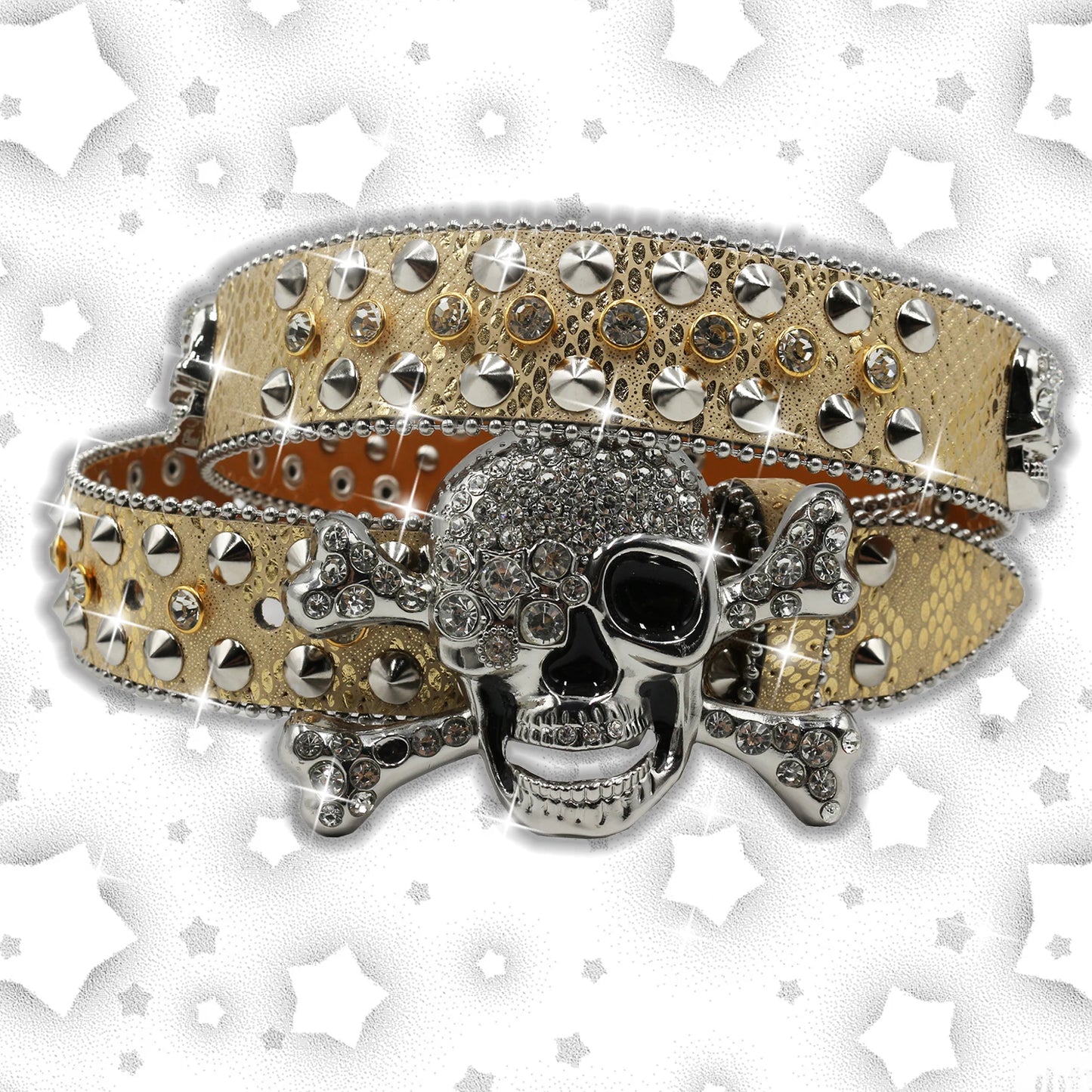 Western Denim Shiny Design Leather HipHop Punk Rock