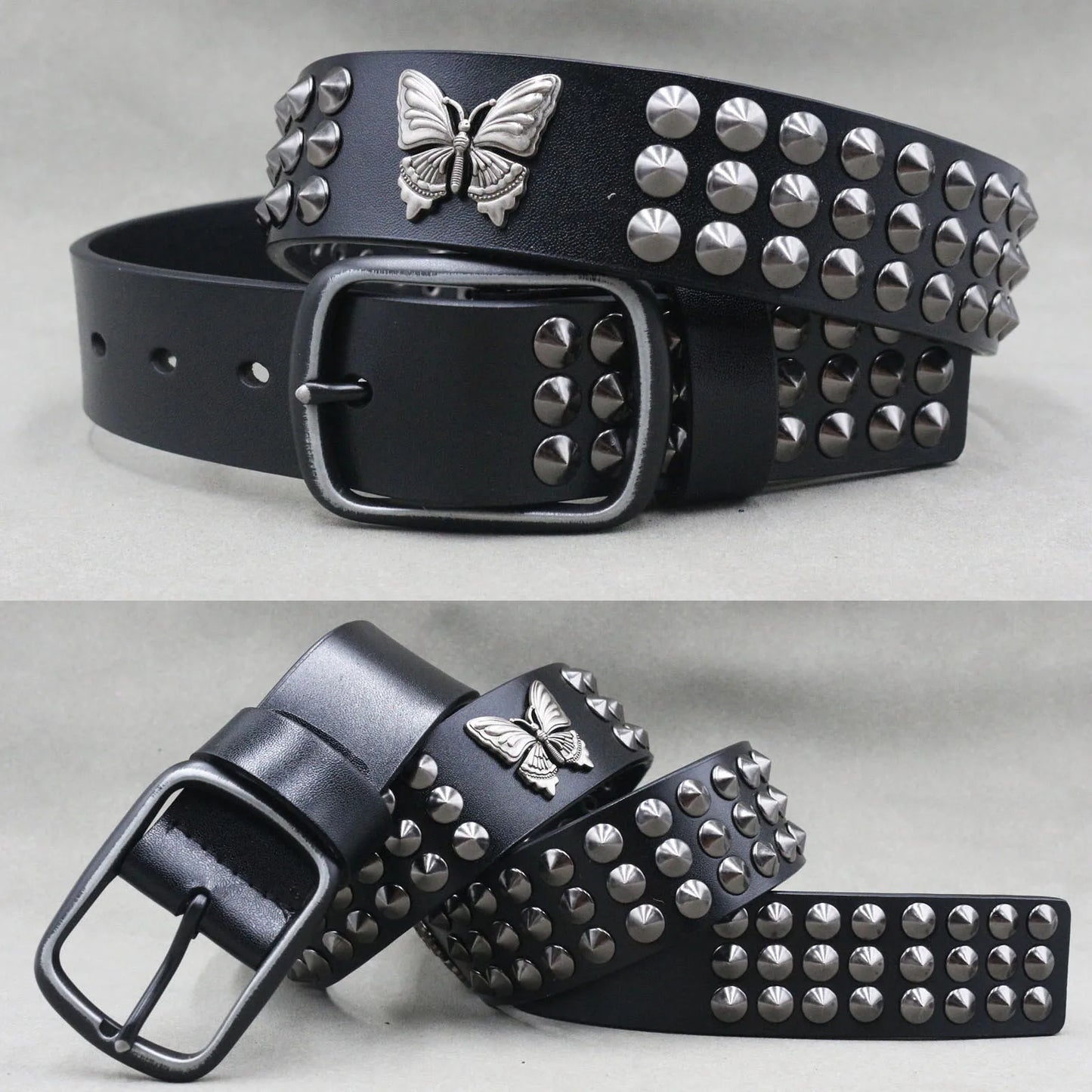 Punk Belt Cow Genuine Leather punk rock belt