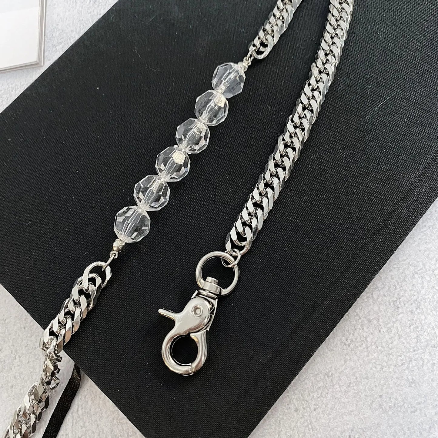 NATURAL COLOR STONE WALLET CHAIN
