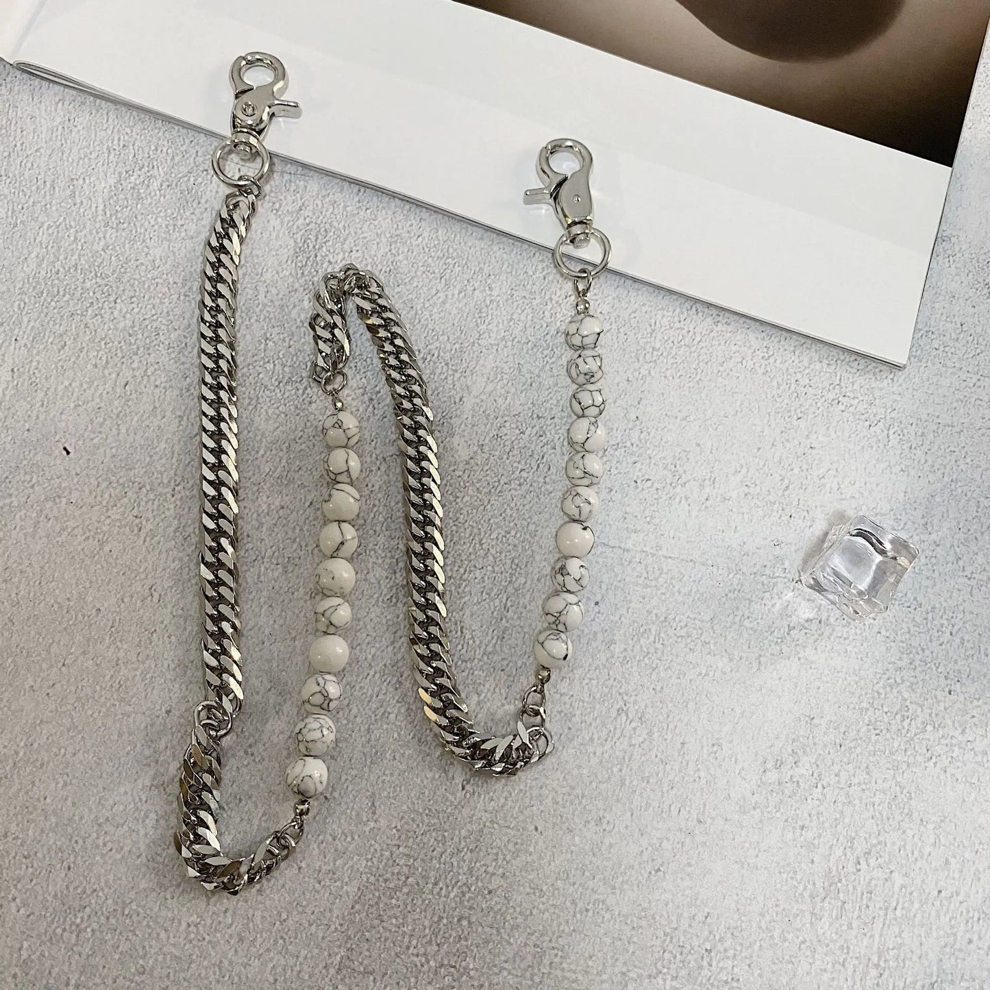 NATURAL COLOR STONE WALLET CHAIN