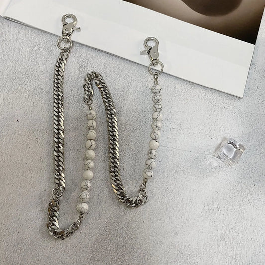 NATURAL COLOR STONE WALLET CHAIN