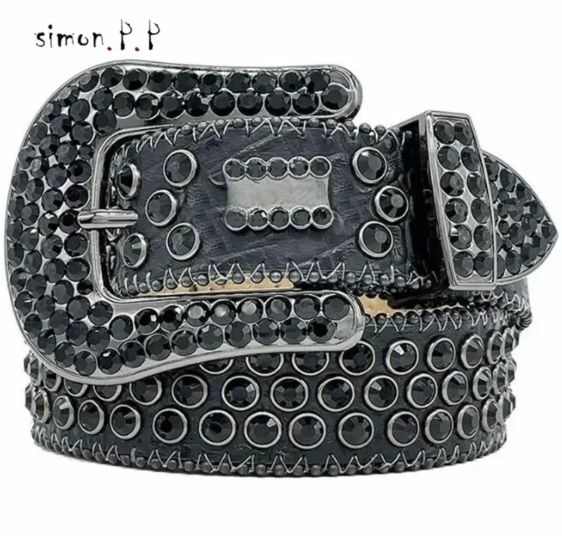 PUNK ROCK HIP HOP DIAMOND STYLE BELT