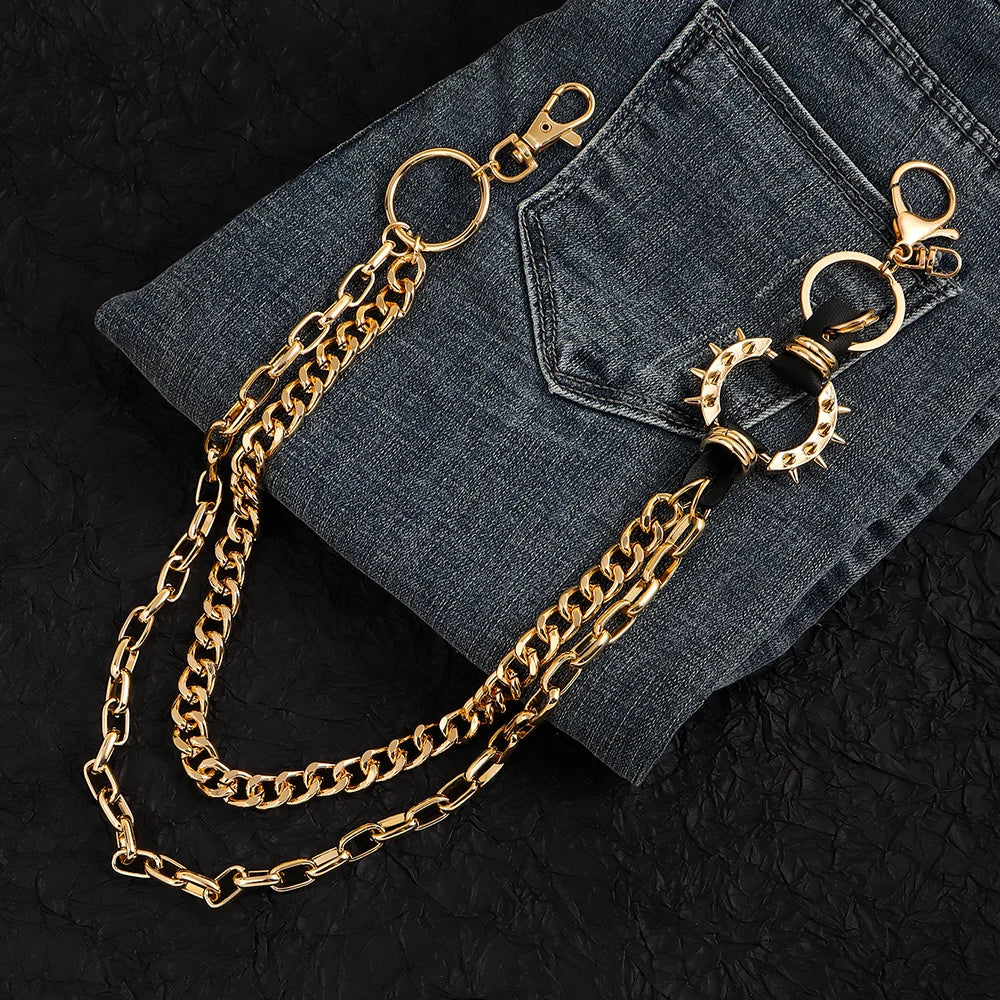 Metal Punk Rock hip hop wallet chain