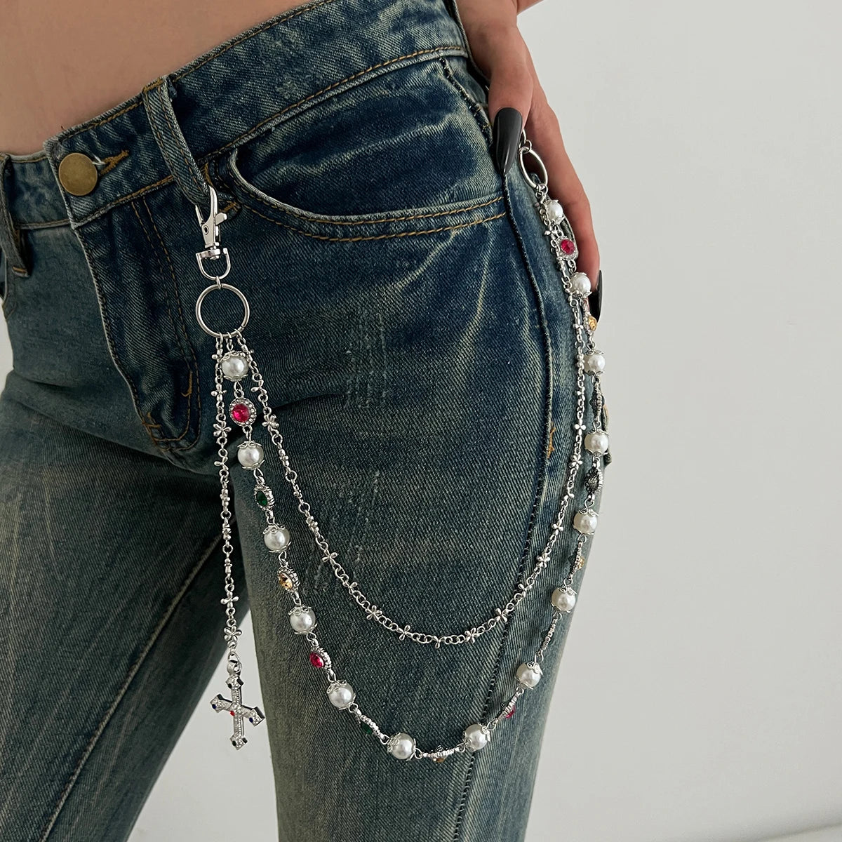 WOMEN PUNK ROCK HIPHOP WALLET CHAIN