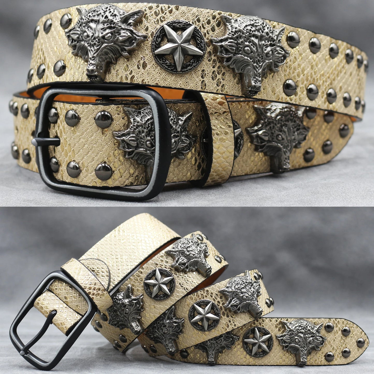 Leather men's Fashion alloy belts