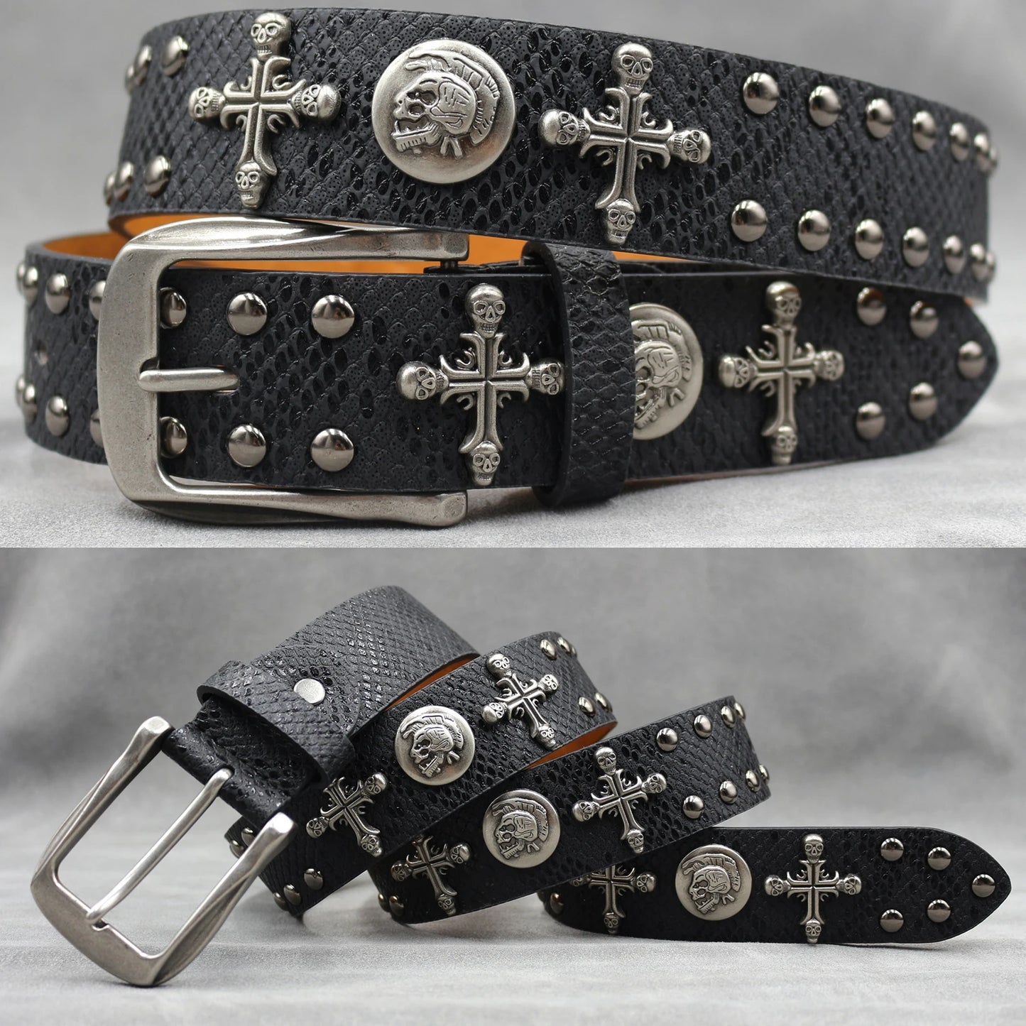 Leather men's Fashion alloy belts