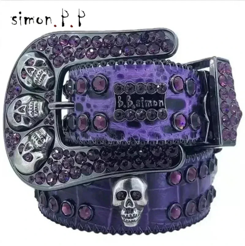 PUNK ROCK HIP HOP DIAMOND STYLE BELT