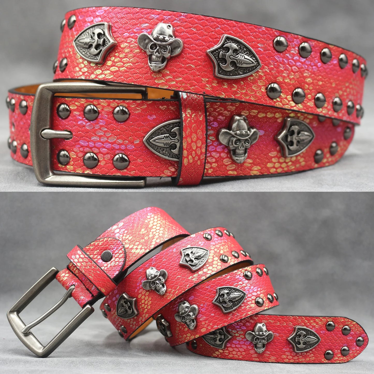 Leather men's Fashion alloy belts