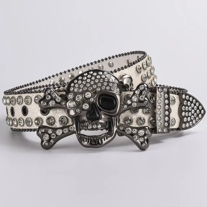 Rock & Roll Skull Diamond Belts