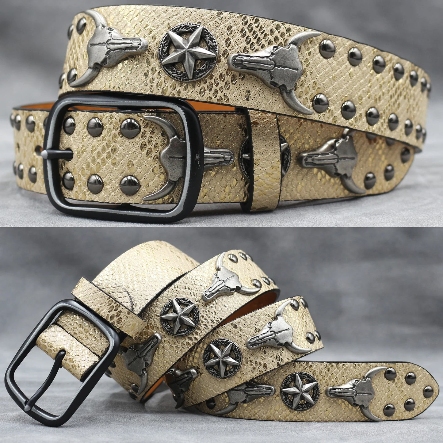 Leather men's Fashion alloy belts