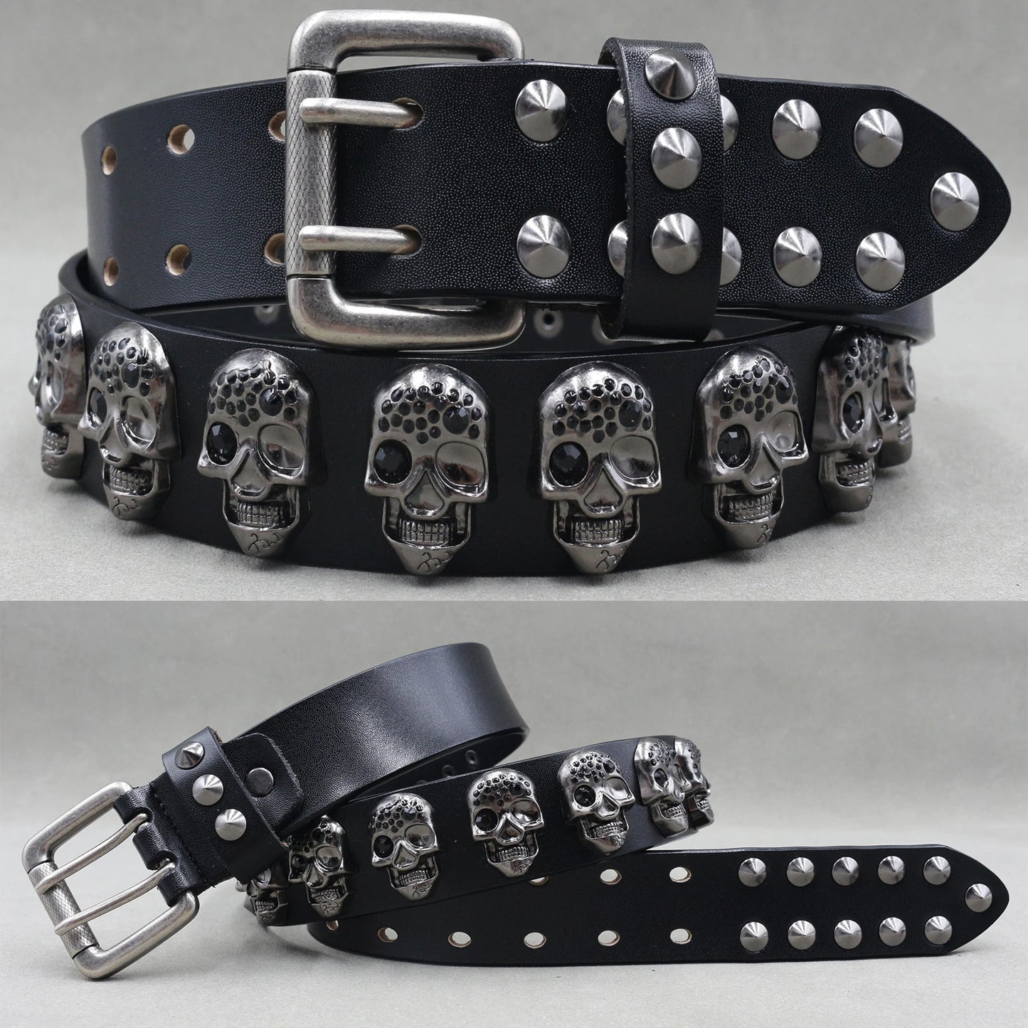Punk Belt Cow Genuine Leather punk rock belt