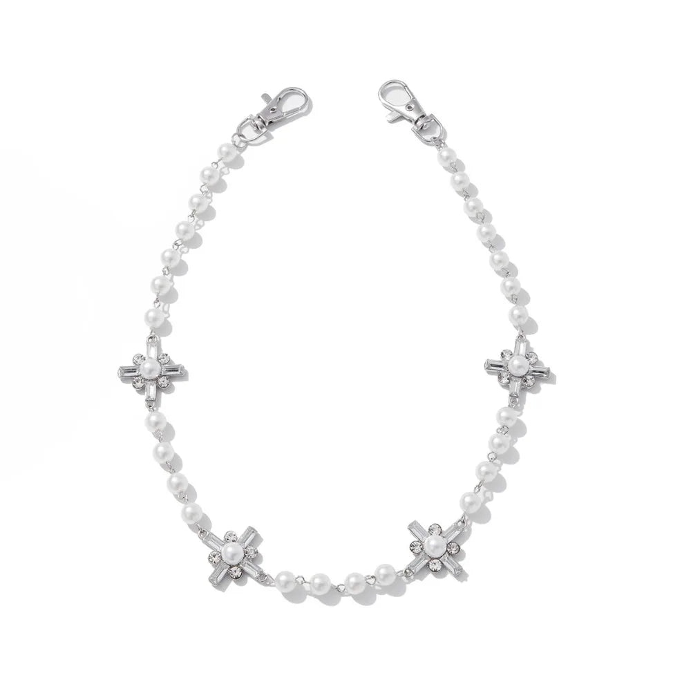 Fashion Tassel Pearl Waist Chain Zinc Alloy Gothic