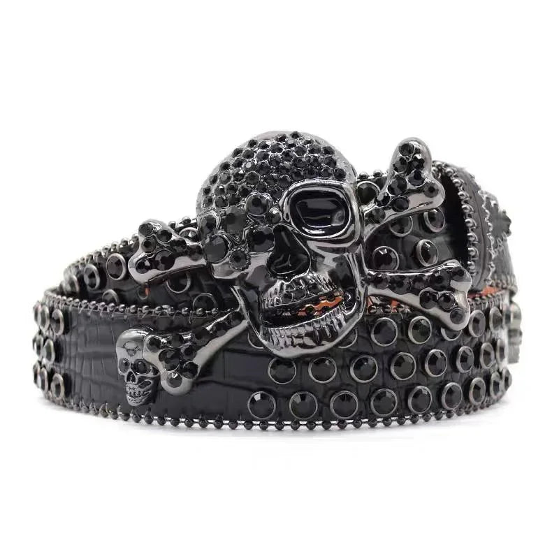 Rock & Roll Skull Diamond Belts
