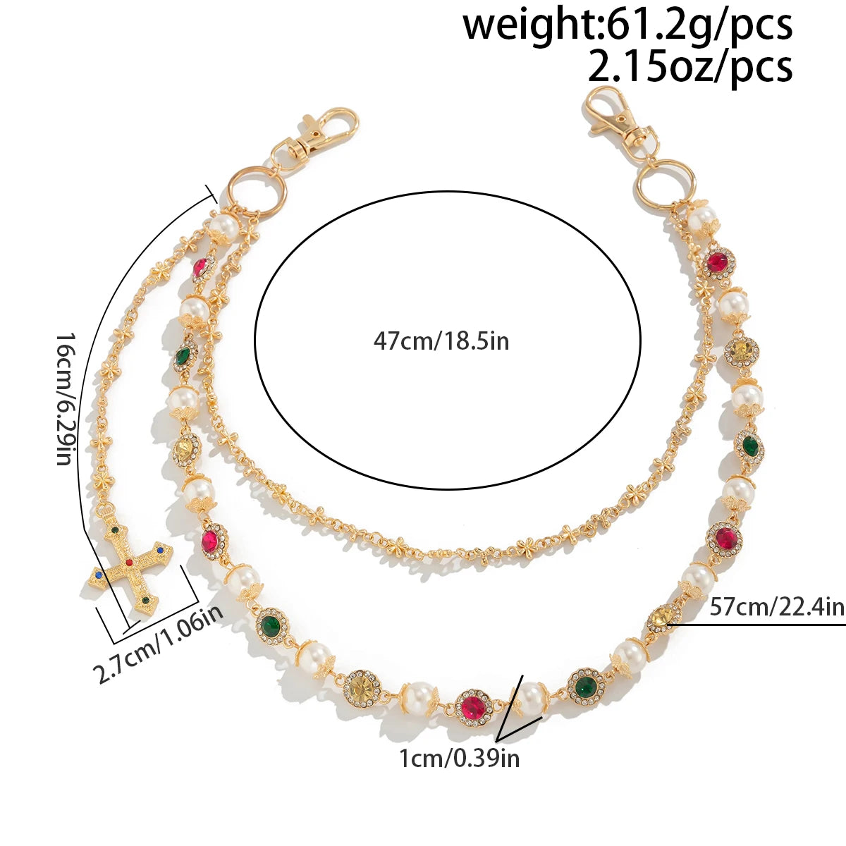 WOMEN PUNK ROCK HIPHOP WALLET CHAIN