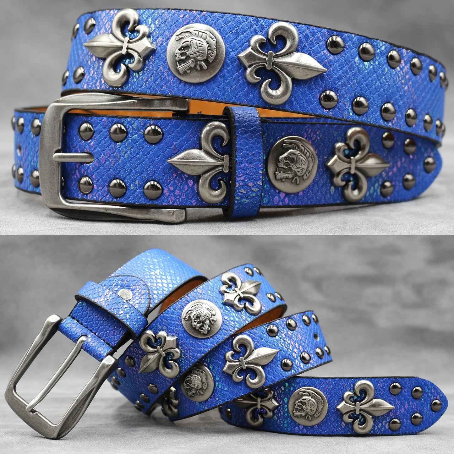 Leather men's Fashion alloy belts