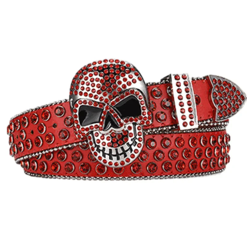 Skull Rhinestone Belt