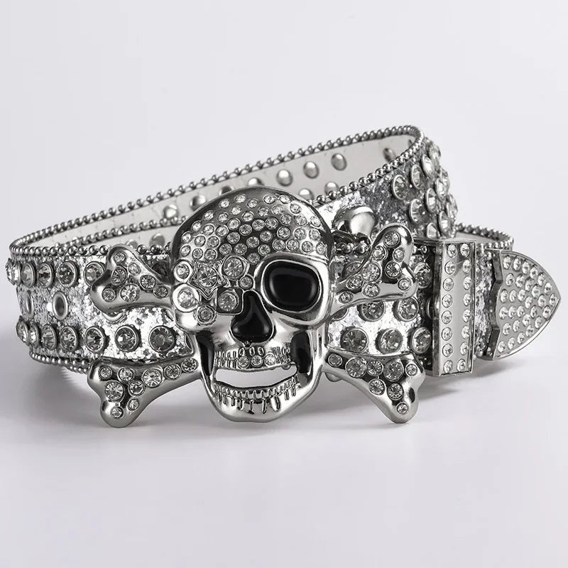 Rock & Roll Skull Diamond Belts