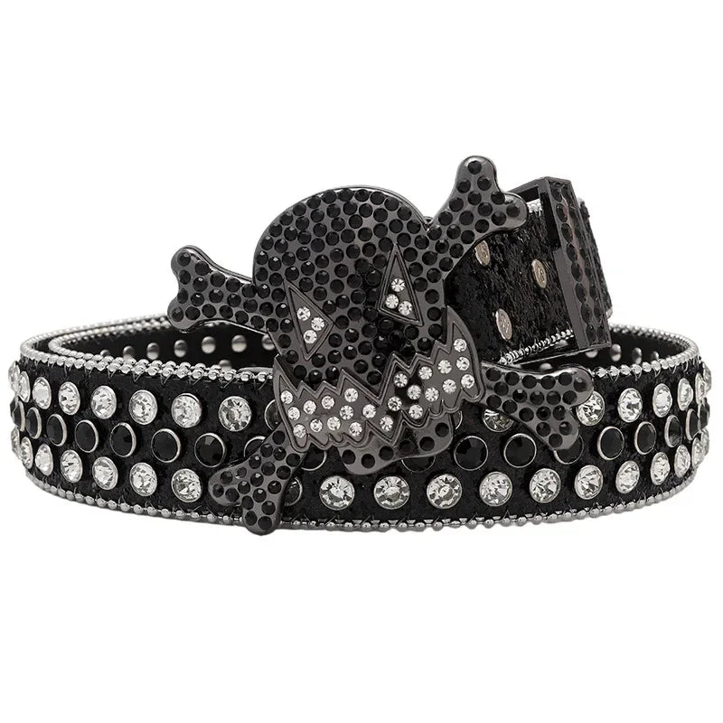 Skull Rhinestone Belt