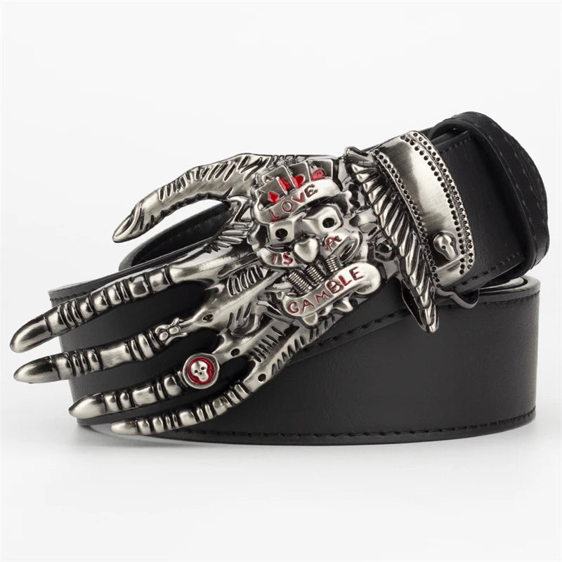 Skeleton Hand Bone metal belt