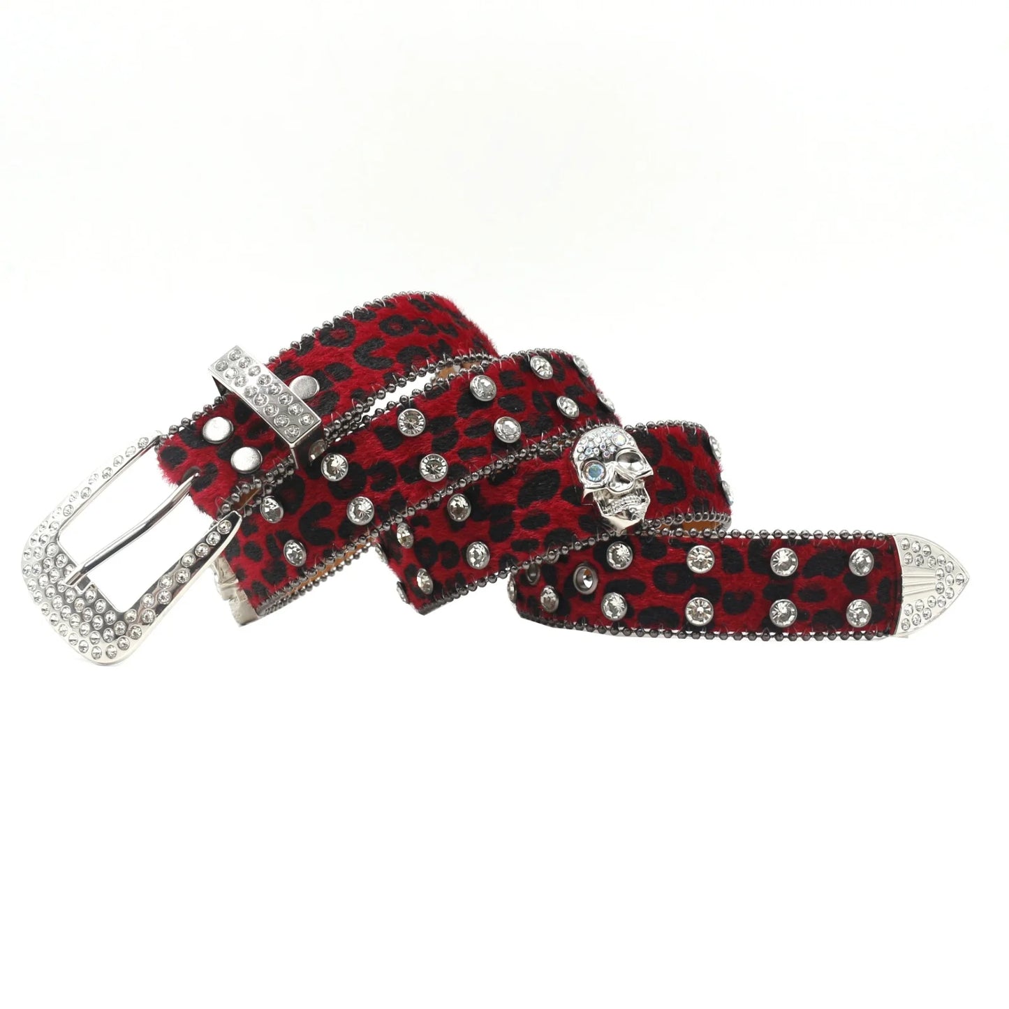 skull belt punk rock style