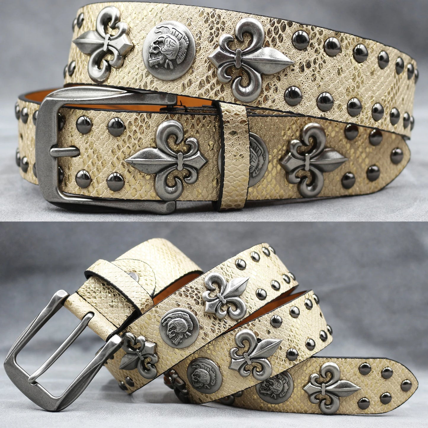Leather men's Fashion alloy belts