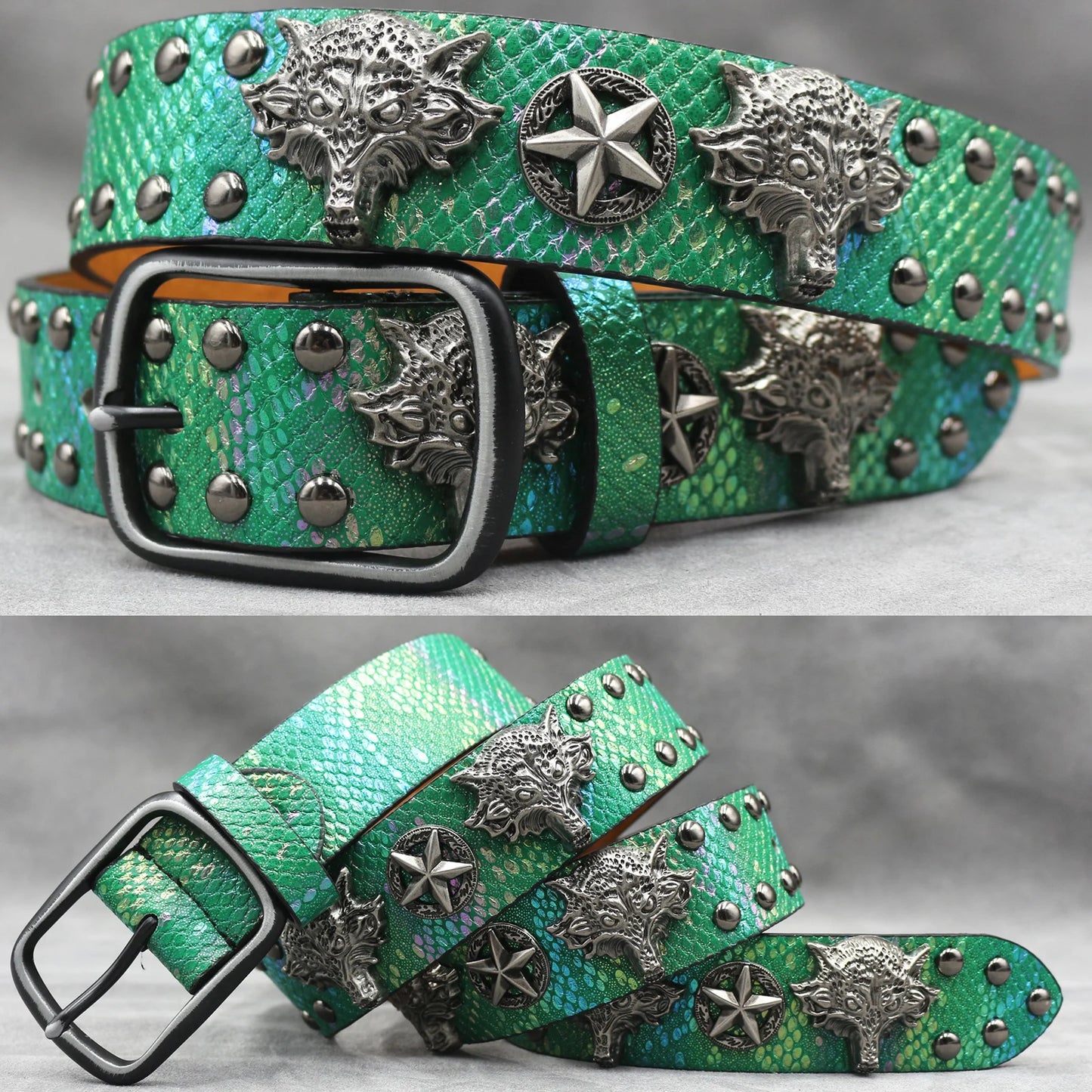 Leather men's Fashion alloy belts