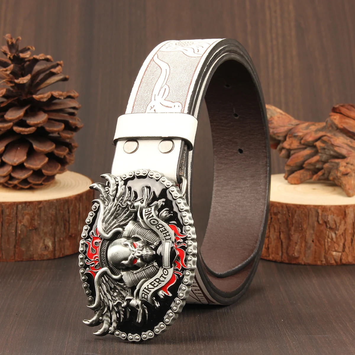 Gothic style cowboy Skull Ghost Head