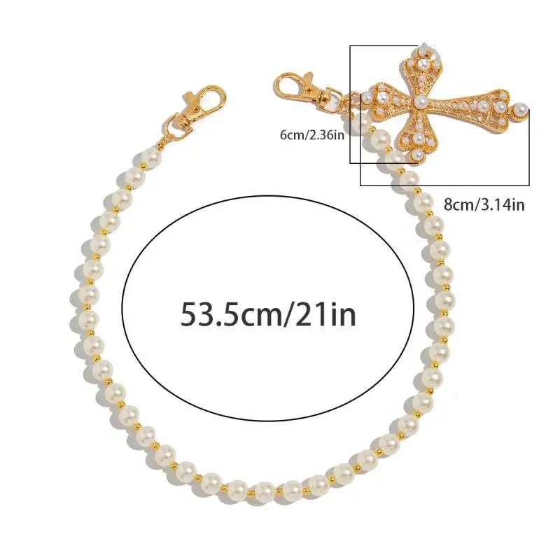 Pearl Pendant Punk Rock wallet chain