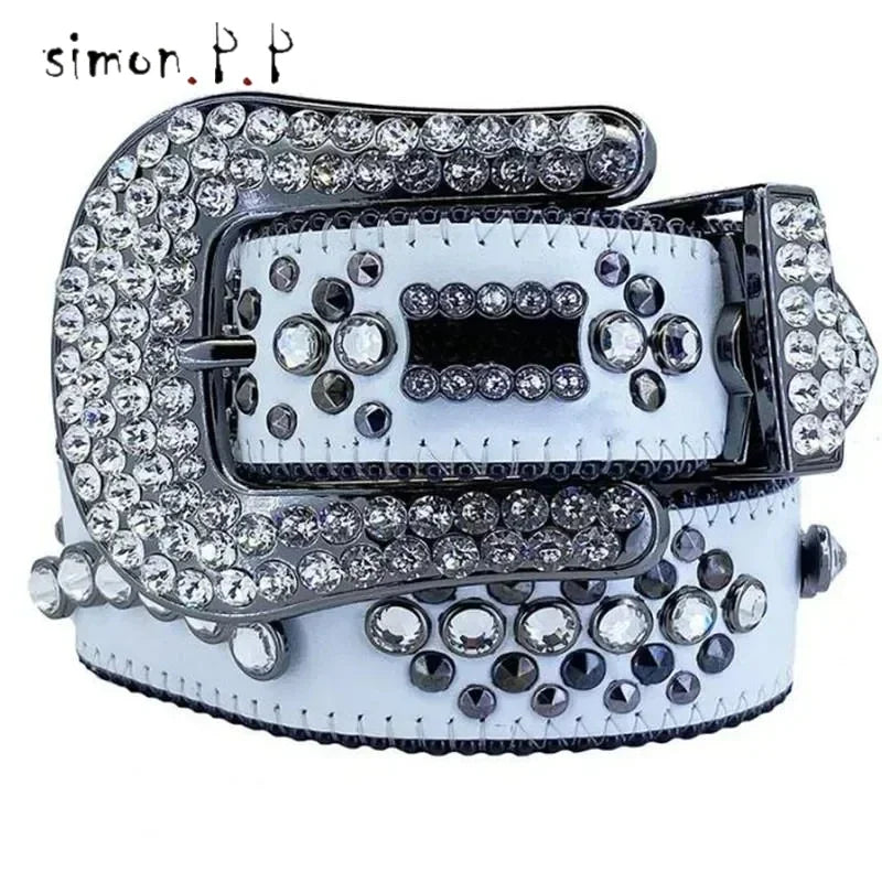 PUNK ROCK HIP HOP DIAMOND STYLE BELT