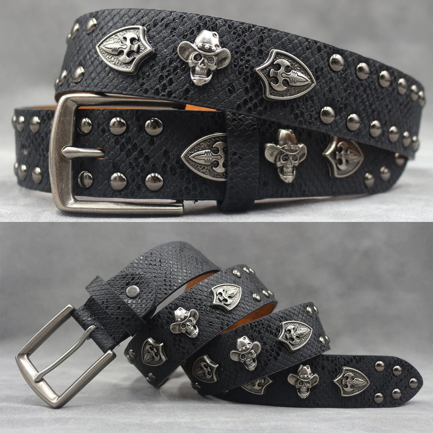 Leather men's Fashion alloy belts