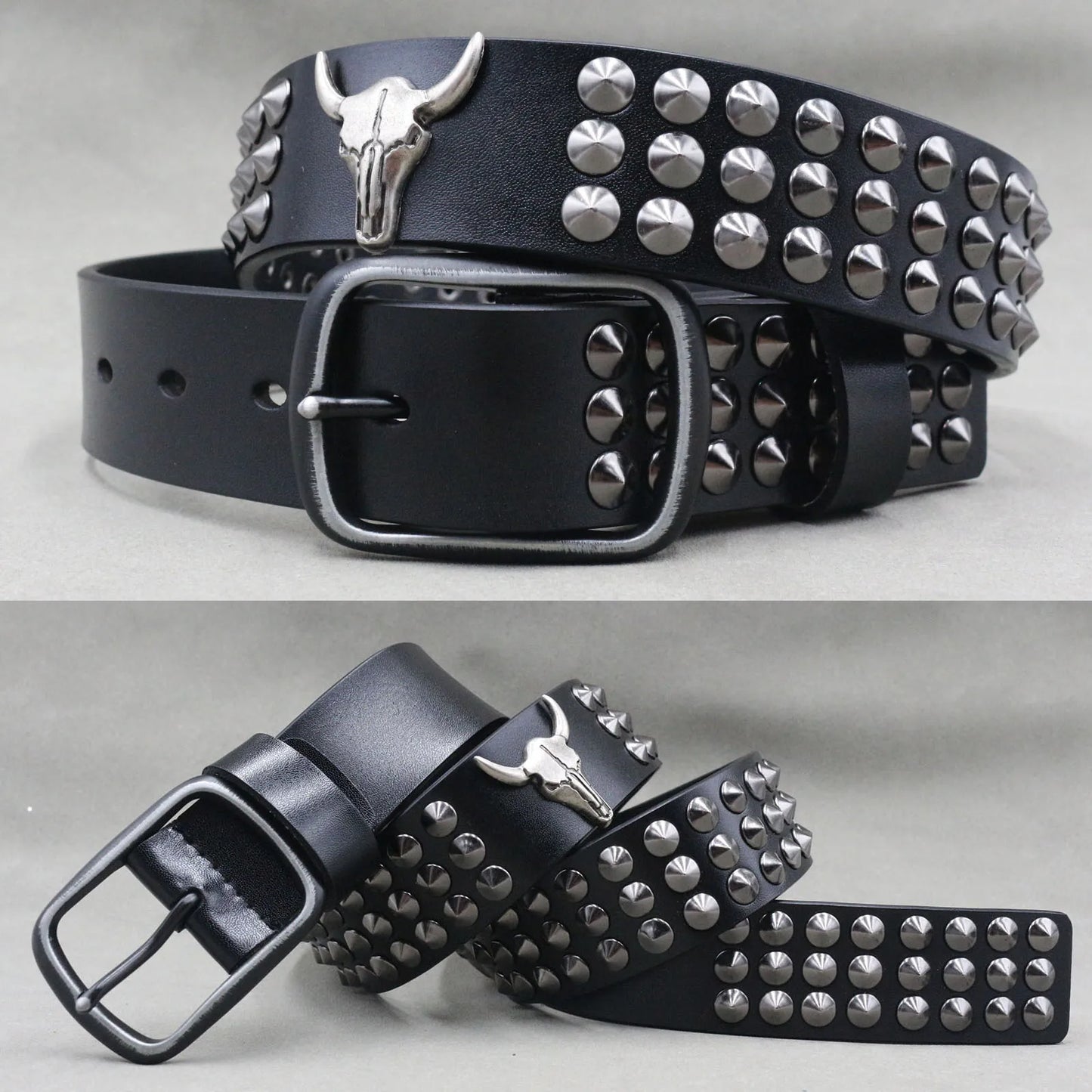 Punk Belt Cow Genuine Leather punk rock belt