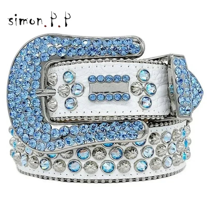 PUNK ROCK HIP HOP DIAMOND STYLE BELT