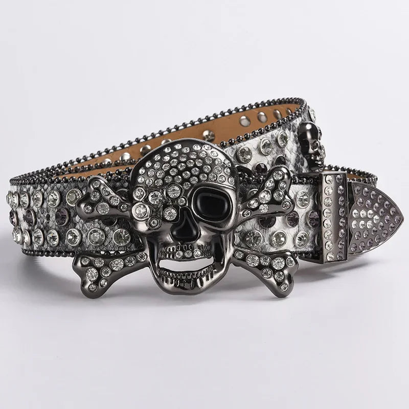 Rock & Roll Skull Diamond Belts