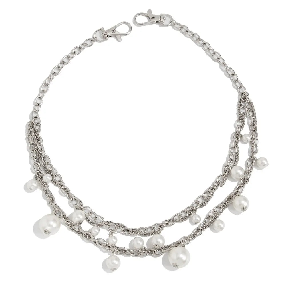 Fashion Tassel Pearl Waist Chain Zinc Alloy Gothic