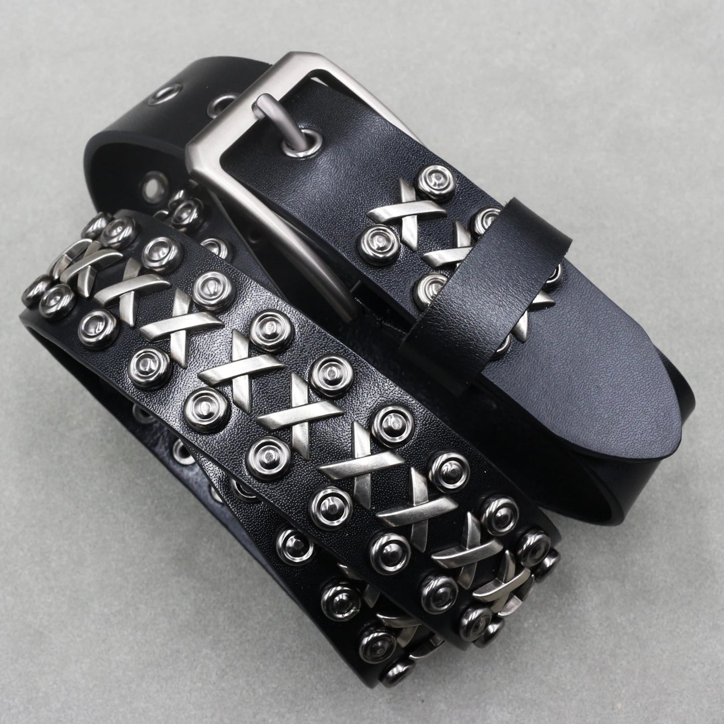 Punk Belt Cow Genuine Leather punk rock belt