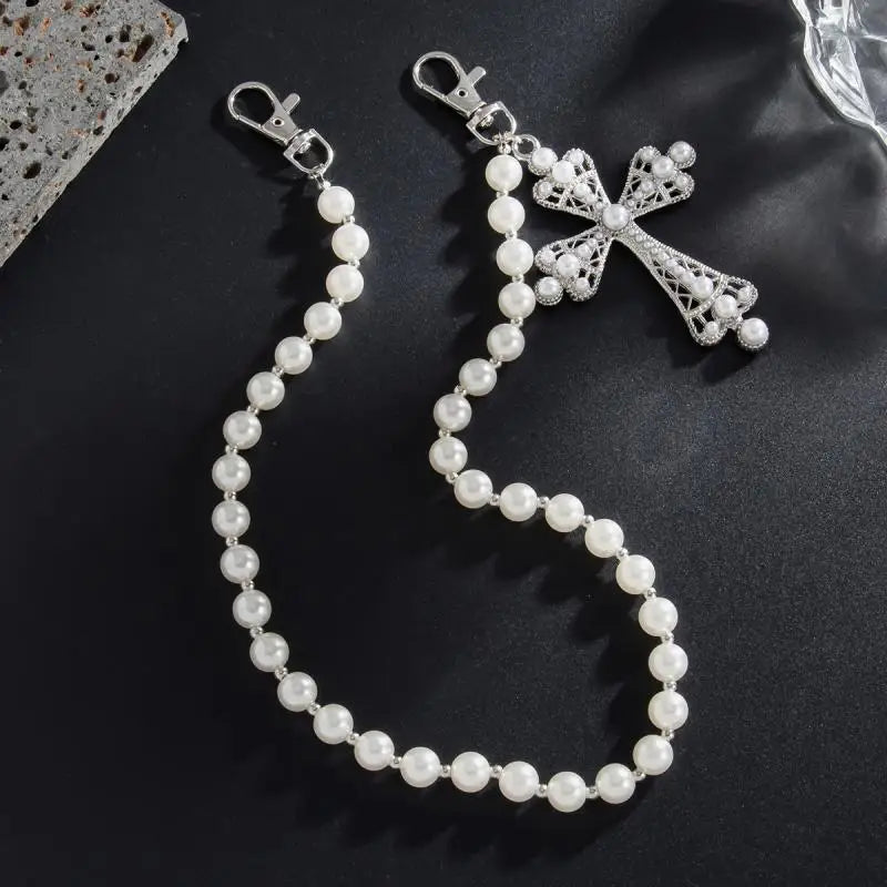 Pearl Pendant Punk Rock wallet chain