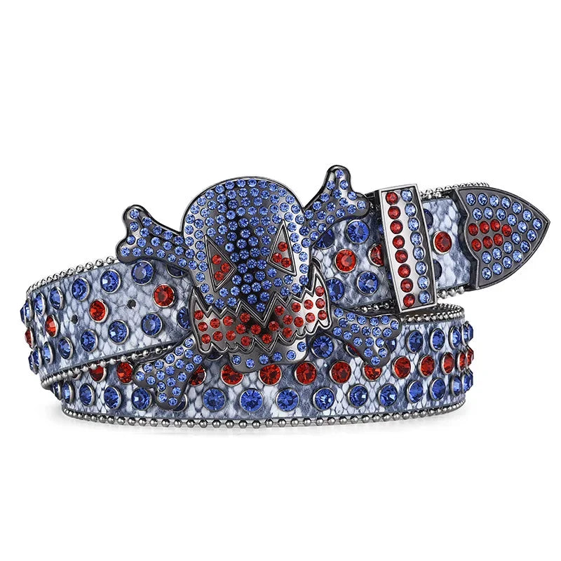 Skull Rhinestone Belt