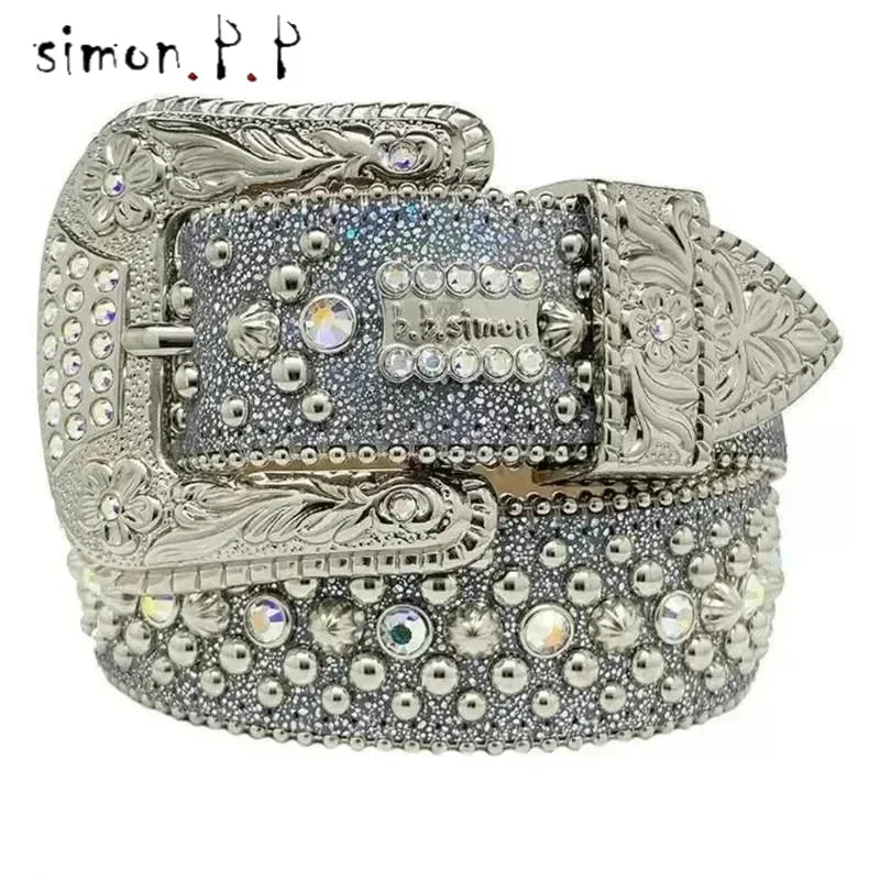 PUNK ROCK HIP HOP DIAMOND STYLE BELT