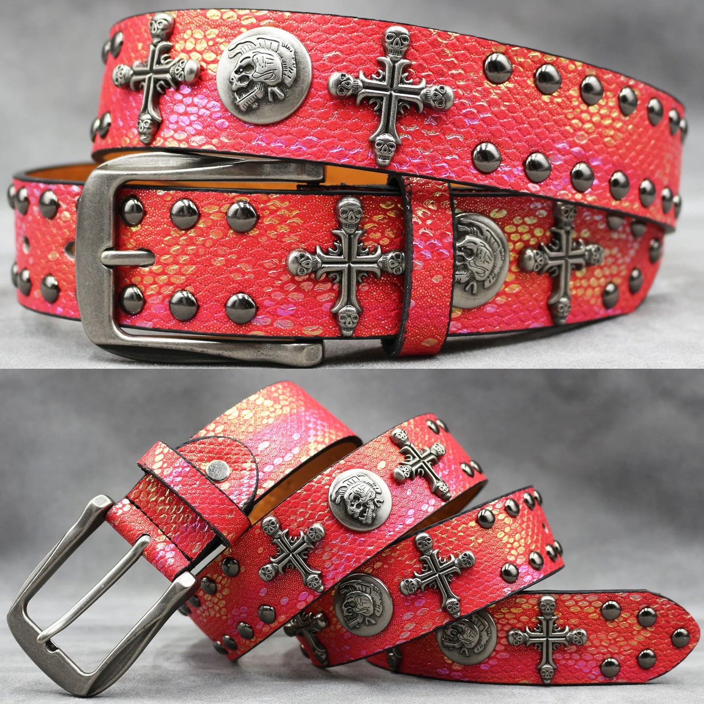 Leather men's Fashion alloy belts