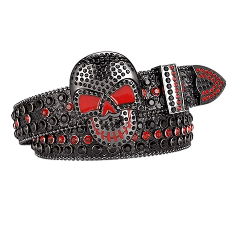 Skull Rhinestone Belt