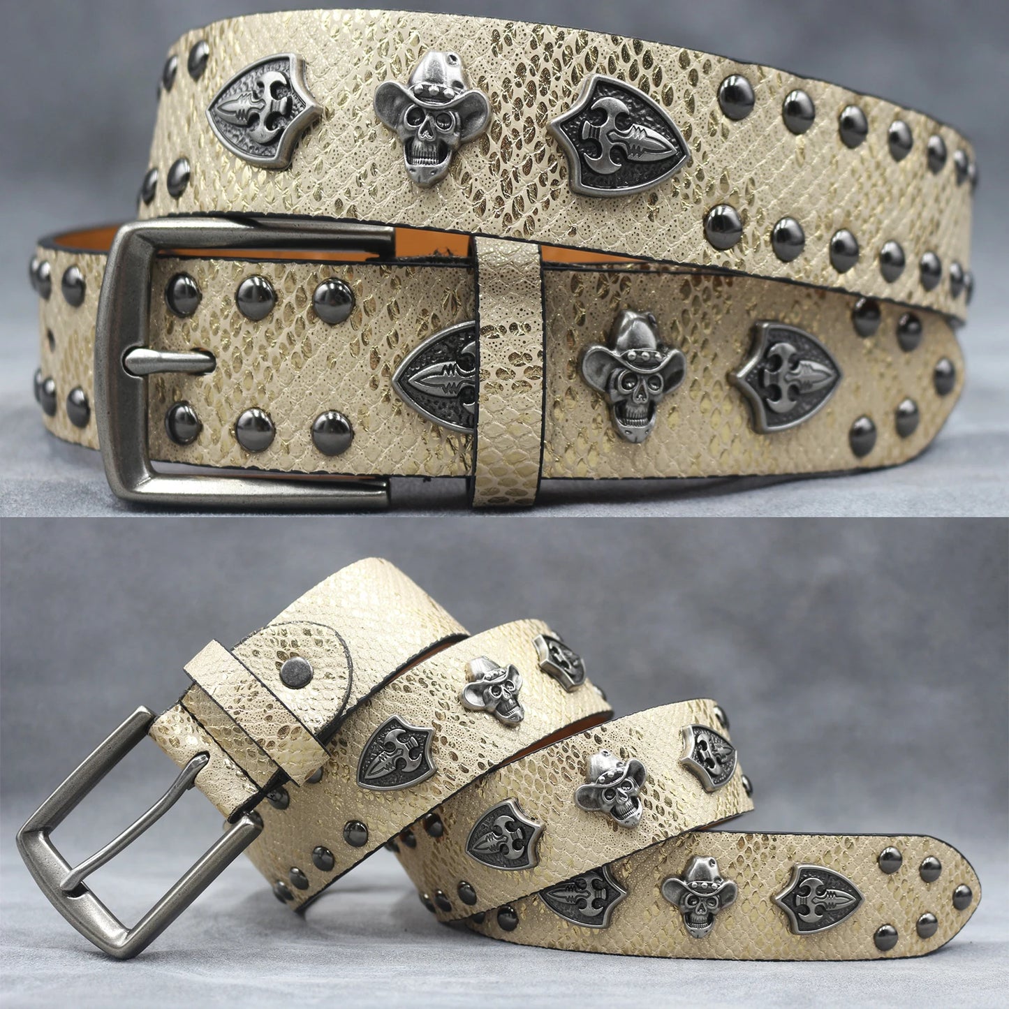 Leather men's Fashion alloy belts