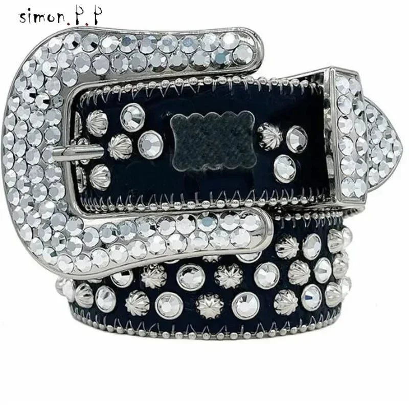 PUNK ROCK HIP HOP DIAMOND STYLE BELT