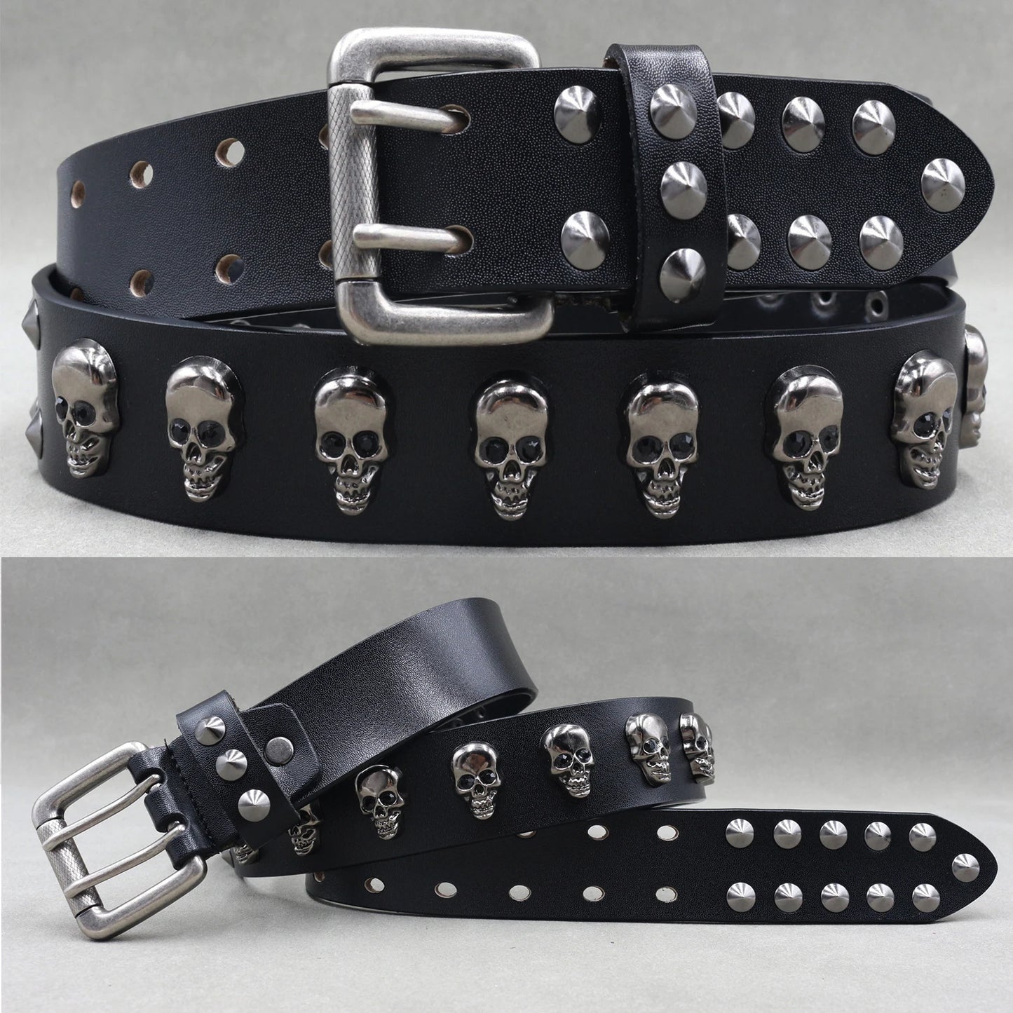 Punk Belt Cow Genuine Leather punk rock belt