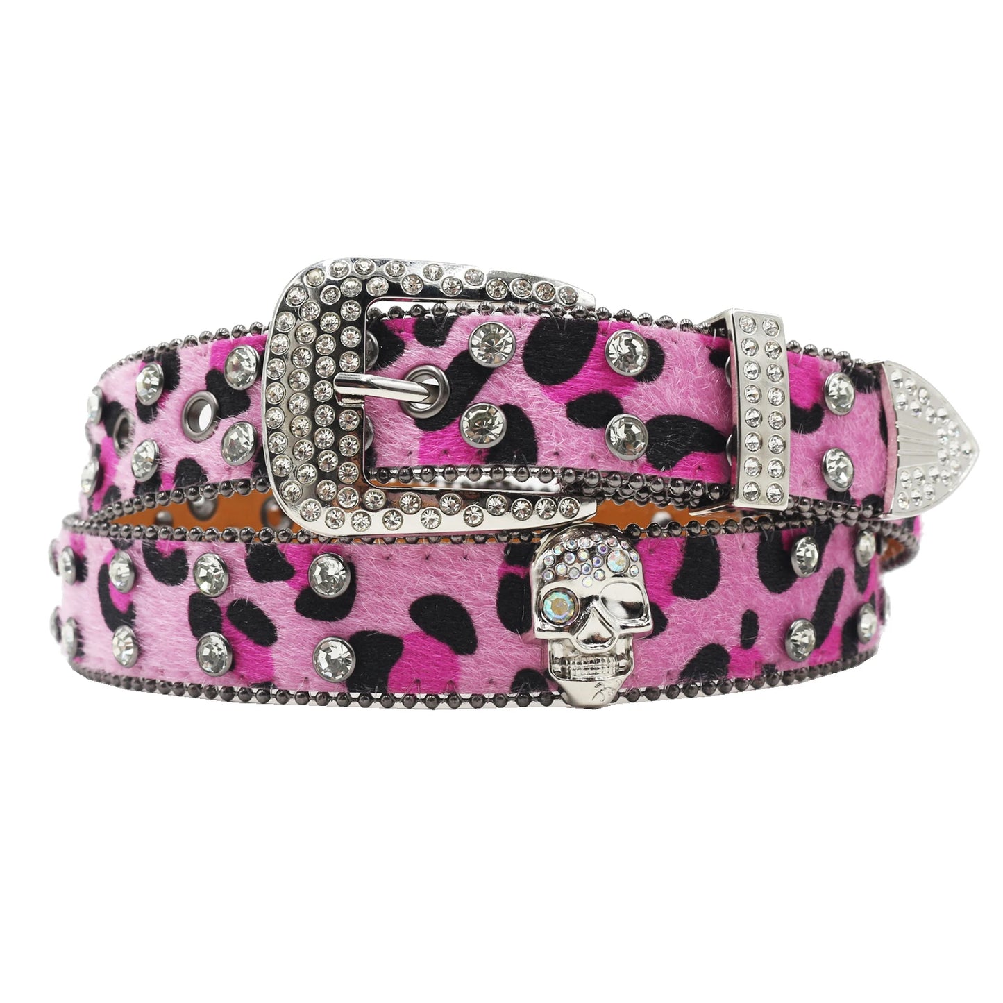 skull belt punk rock style