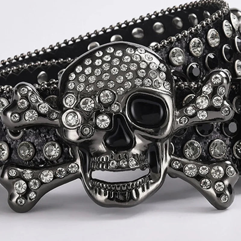 Rock & Roll Skull Diamond Belts