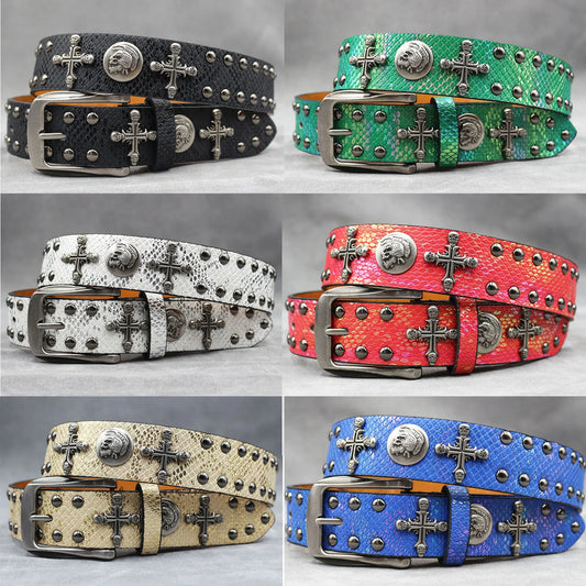 Leather men's Fashion alloy belts