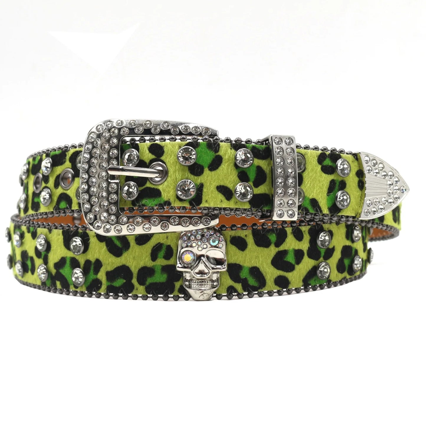 skull belt punk rock style