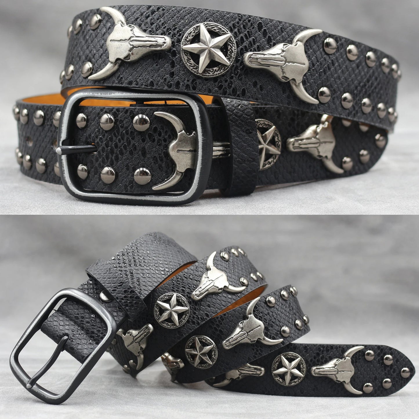 Leather men's Fashion alloy belts