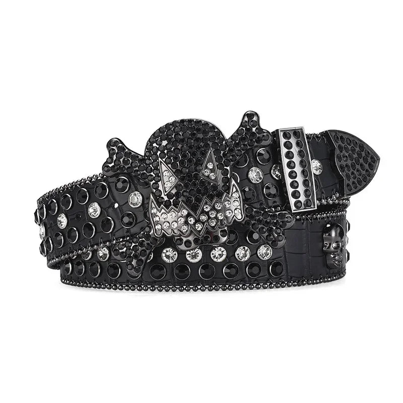 Skull Rhinestone Belt